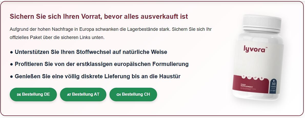 Lyvora Diät Kapseln Produktverpackung – offizielles Produkt aus Deutschland
